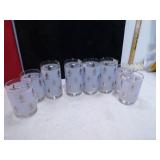 *8 MCM FROSTED BAR GLASSES