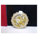 ROSEMALED WOODEN PLATE VELKOMMEN