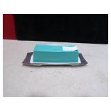 MCM TURQUOISE BUTTER DISH
