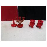 SWEDISH FOLK ART CANDLE STICK HOLDERS