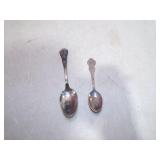 2 SILVER PLATE COLLECTOR SPOONS