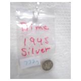 1945 SILVER DIME