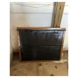 WOOD DISPLAY WITH RODS & HOOKS