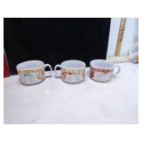 3 MCM INDIVIDUAL SOUP MUGS
