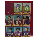 8 1977 VIKINGS FOOTBALL CARDS