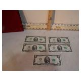 5-2017 $2 BILLS CONSECUTIVE I06824212A - 16