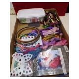 EMBRODERY FLOSS, CROSS STICH MATERIAL, SM. KITS  &