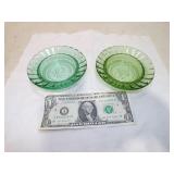 2 MCM ASHTRAYS MGM GLOW
