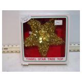 VINT STERLING TINSEL STAR TREE TOP NIP