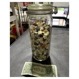 **JAR OF VINT BUTTONS