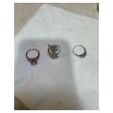 3 RINGS MARKED 925 10G