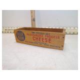 VINT BLUE MOON WOODEN CHEESE BOX