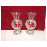 2 MCM BARTLETT-COLLINS FROSTED BUD VASES