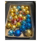 **VINT GLASS CHRISTMAS ORNAMENTS & ELF