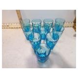 **10 MCM HAZEL ATLAS GOTHIC TUMBLERS GLOWS