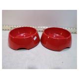 2 PET FOOD BOWLS T