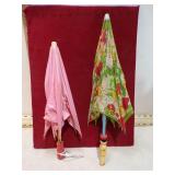 2 VINT. KIDS SIZE UMBRELLAS