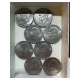 8 1970'S $1 COINS
