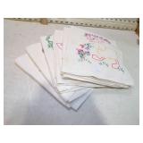 6 VINT EMBROIDERED DAYS OF THE WEEK TOWELS
