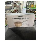 2QT CERAMIC SAUCEPAN W/LID NIP