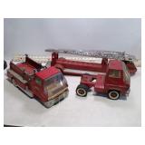 **2 VINT TONKA FIRE TRUCKS BOTH ROUGH