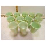 **12 HAZEL ATLAS PLATONITE MODERNTONE TUMBLERS