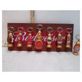 **BUDWEISER BEER BOTTLE OPENER DISPLAY & OPENERS