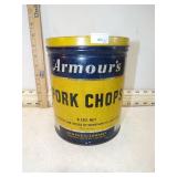 VINT ARMOURS PORK CHOPS TIN