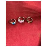 3 MARKED 925 RINGS 10G