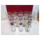 **12 JOHN WAYNE BEER GLASSES