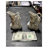 2 MCM JAPAN PORCELIAN HAND BUD VASES
