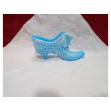 FENTON SLAG GLASS CAT HEAD SHOE