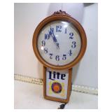 **1989 MILLER LITE BEER LIGHTED BEER CLOCK WORKS