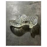 FENTON GLASS CAT HEAD SLIPPER