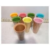 MCM RAFFIAWARE TUMBLERS SET OF 8
