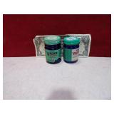 2 VINTAGE GLASS VICKS BOTTLES