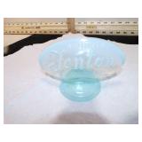 FENTON OPALINE OVAL STORE LOGO GLOWS
