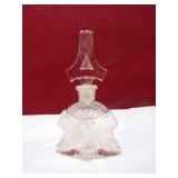 VINT. PRESSED GLASS PERFUME W/STOPPER