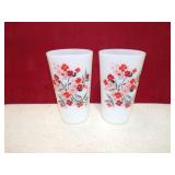 *2 MCM FIRE KING PRIMROSE MILKGLASS TUMBLERS