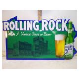 **ROLLING ROCK METAL SIGN