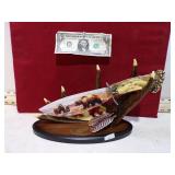 DECORATIVE BEAR KNIFE ON STAND