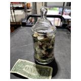 JAR OF VINT BUTTONS