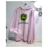 SIZE XL PINK JOHN DEERE SWEATSHIRT