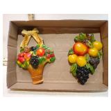 2 MCM CHALKWARE PLAQUES BOTH AS IS