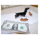 ACME BONE CHINA DOG FIGURES TAIL AS IS ON BIG DOG