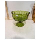 **MCM INDIANA GLASS LOTUS BLOSSOM COMPOTE
