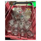 **TOTE OF BEER & WHISKEY GLASSES