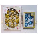 **2 BOXES OF SHINY BRITE ORNAMENTS IN ORIG BOXES