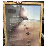 **FOOTPRINTS IN THE SAND FRAMED POSTER