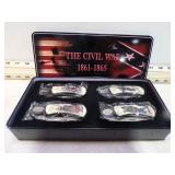 SET OF 4 CIVIL WAR POCKET KNIVES NIP